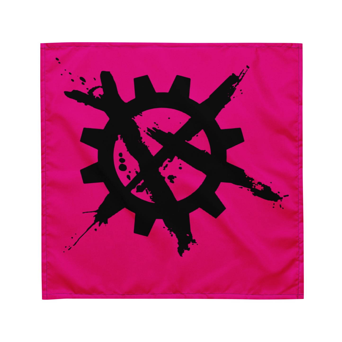 Single Logo Bandana - Pink w/black