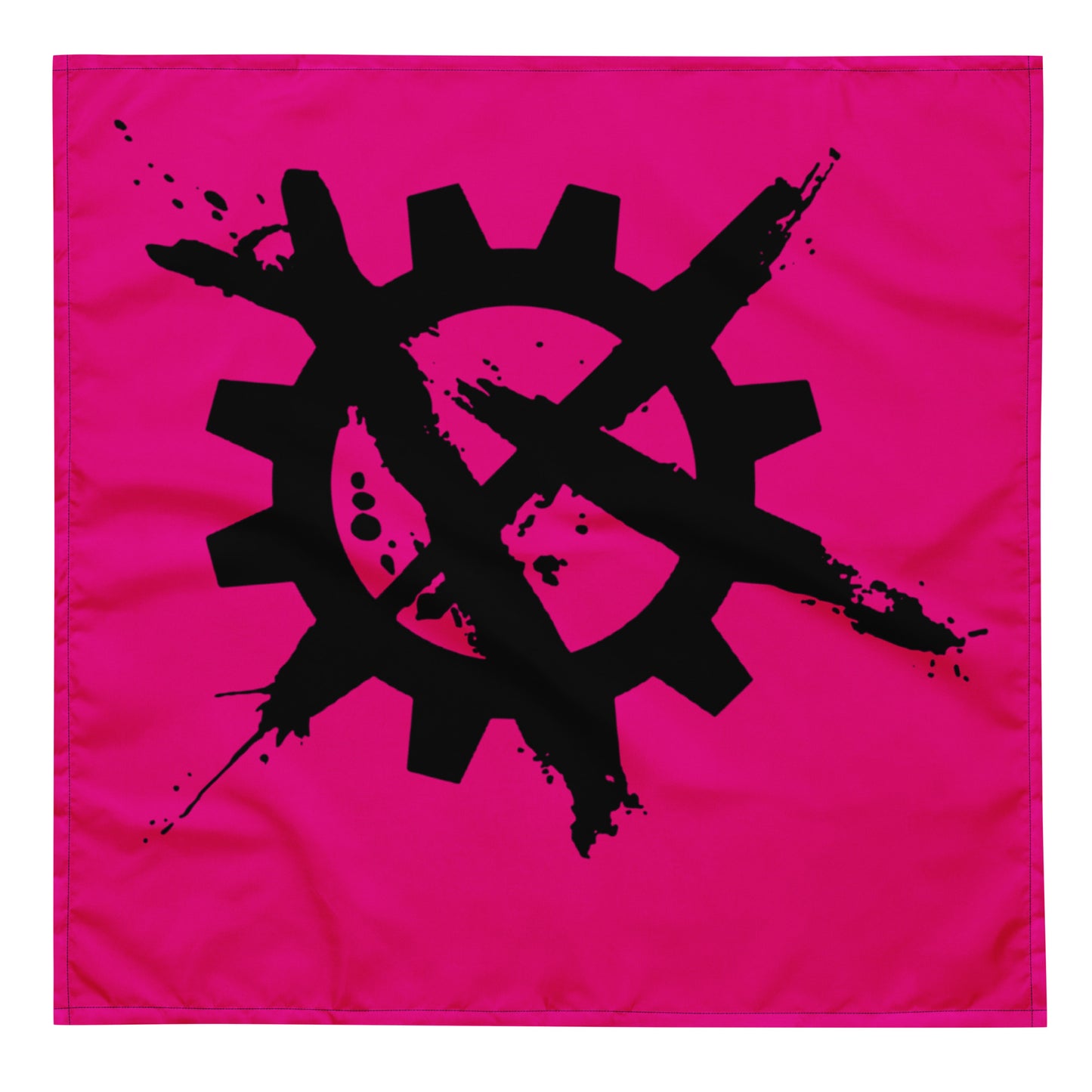 Single Logo Bandana - Pink w/black
