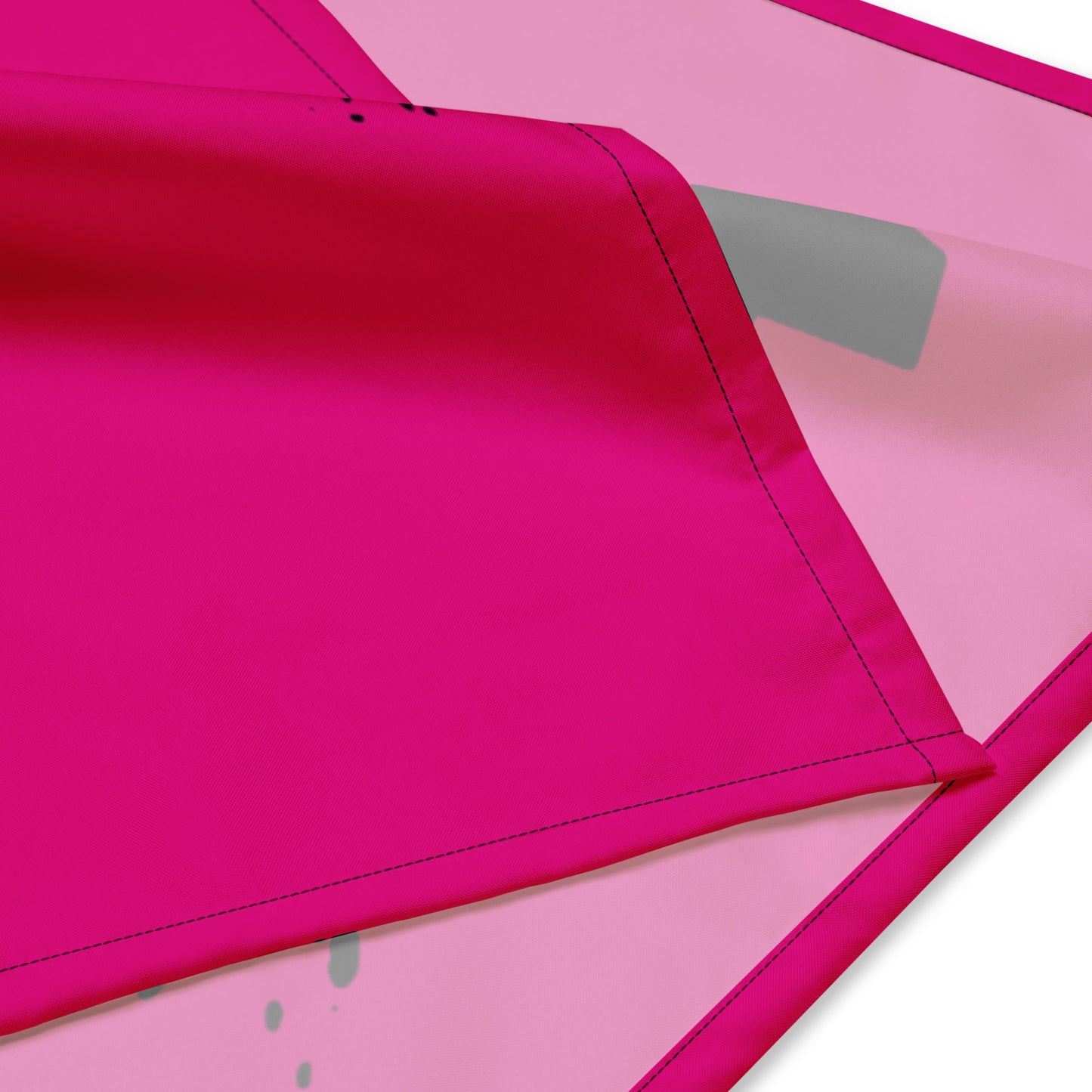 Single Logo Bandana - Pink w/black