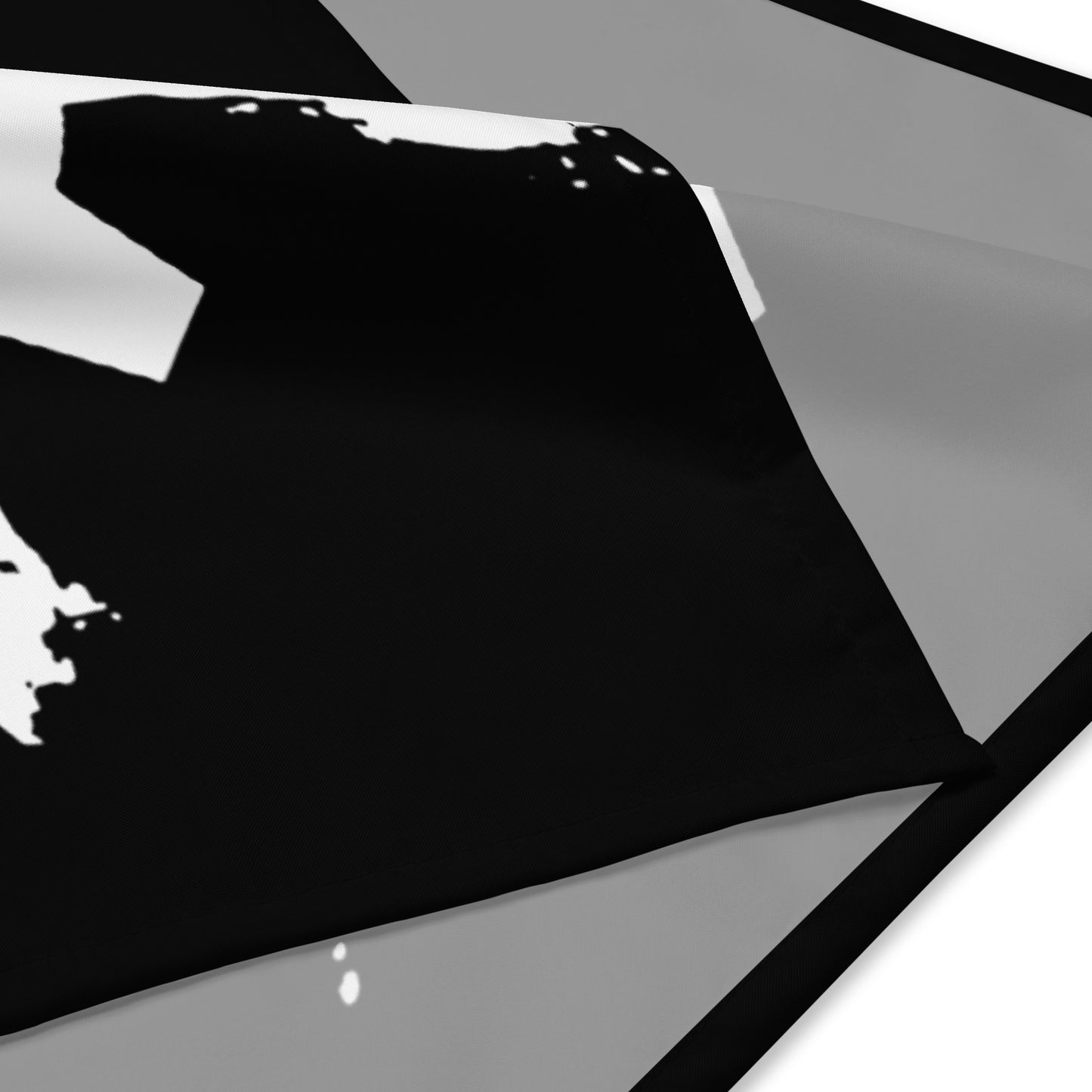 Single Logo Bandana - Black w/White