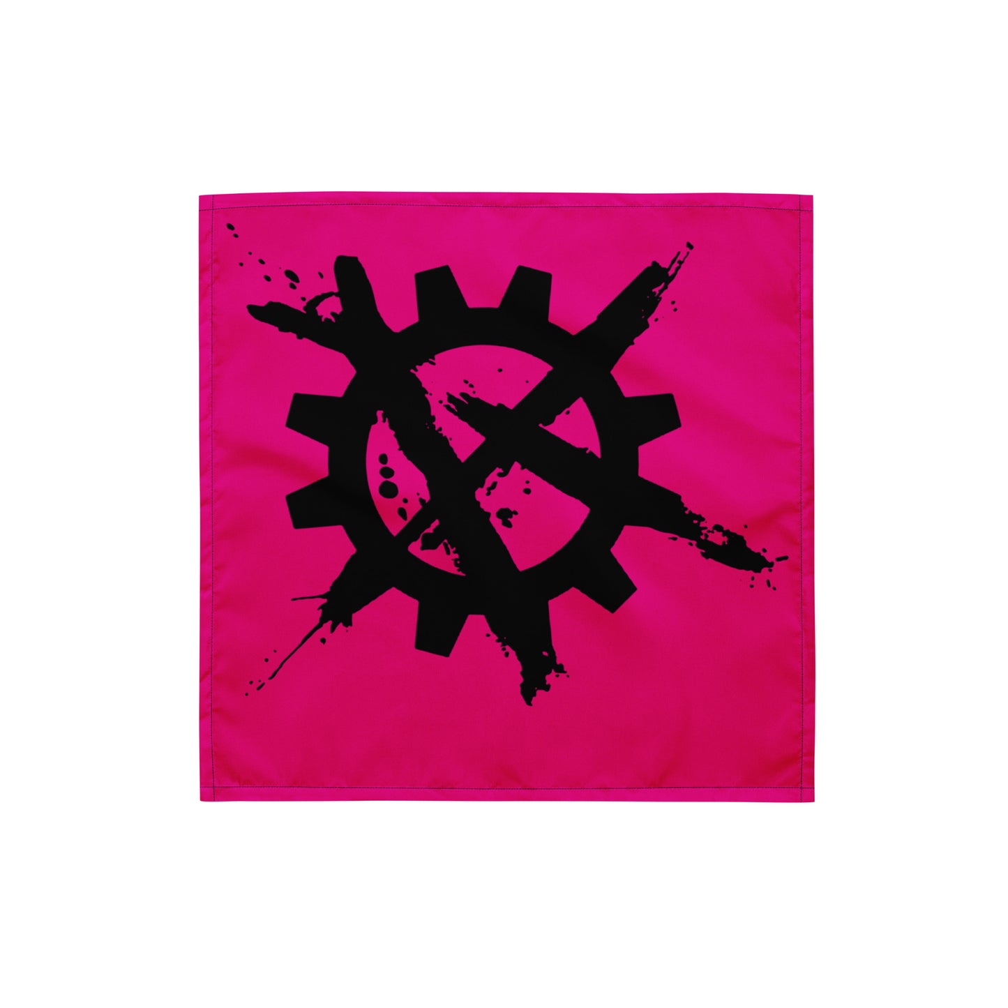 Single Logo Bandana - Pink w/black