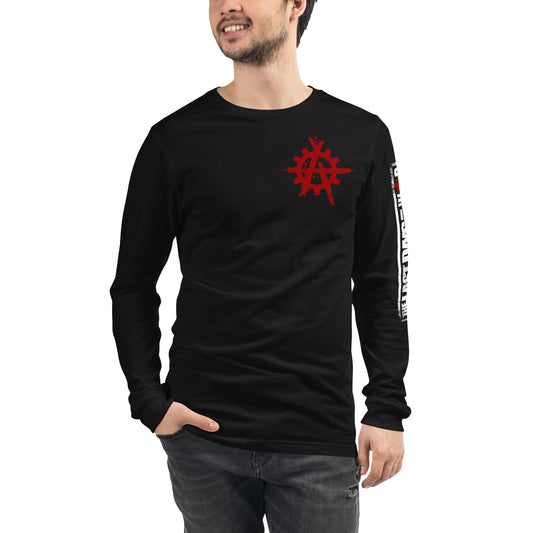 The Last Days of War Block Logo long sleeve shirt w/red emblem